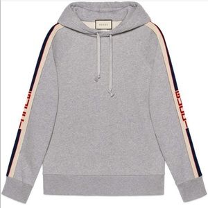 Men’s Gucci hooded jacket with logo taping